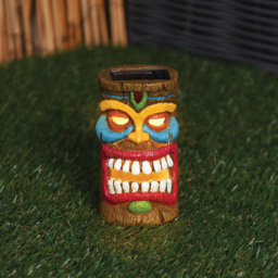 Solar Mini Tiki Heads Decoration - Multicolour - thumbnail 1