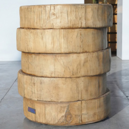 Direct Wicker Round Wooden Side Table - thumbnail 1