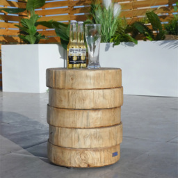 Direct Wicker Round Wooden Side Table - thumbnail 4