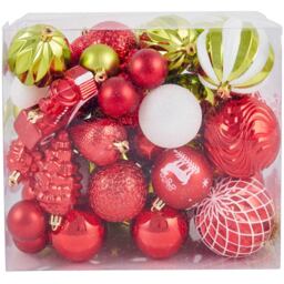 Candy Cane Lane 65 Piece Christmas Bauble Set