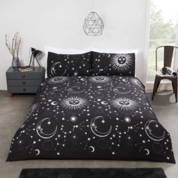 Rapport Home Celestial Double Black Duvet Set