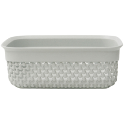JVL Droplette 1.1L Ice Grey Storage Basket 3 Pack - thumbnail 4
