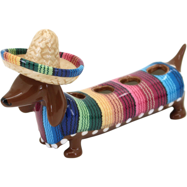 Mexican Dachshund Toothbrush Holder