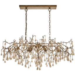 Merano Rimini Lustre Glass Gold and Champagne Pendant Ceiling Light