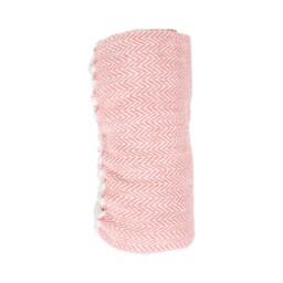 Chevron Woven Throw Peach - thumbnail 2
