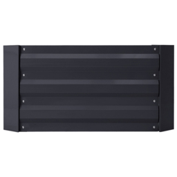 Living and Home Charcoal Black Galvanized Steel Outdoor Garden Bed 100 x 100cm - thumbnail 4