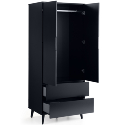 Julian Bowen Alicia 2 Door 2 Drawer Matt Anthracite Wardrobe - thumbnail 4