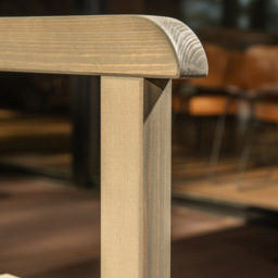 AMATA Ungurs 2 Seater Grey Wooden Garden Bench - thumbnail 4