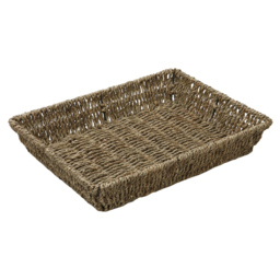 JVL Seagrass Rectangular Storage Tray 2 Pack - thumbnail 4