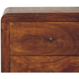 Artisan Furniture Aspen Chestnut 5 Drawer Mango Wood Tallboy Chest of Drawers - thumbnail 4