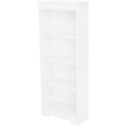 Core Products Erin White Finish 4 Shelf Low Narrow Bookcase - thumbnail 2