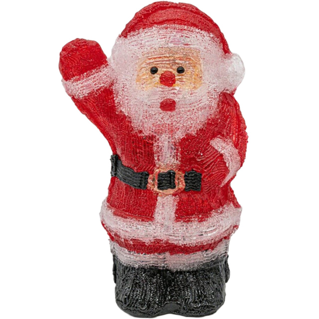 Marco Paul Red Ice Santa LED Christmas Decoration 28cm - image 1