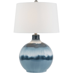 Pearl Blue and White Table Lamp - thumbnail 1