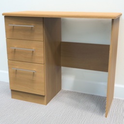 Crowndale Sherwood Modern Oak 3 Drawer Vanity Desk