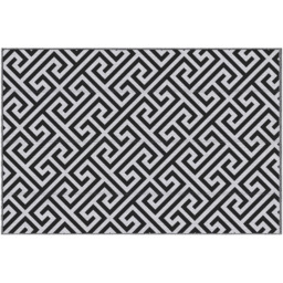 Outsunny Black and White Reversible Outdoor Rug 152 x 243cm - thumbnail 1