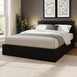 GFW King Black Side Lift Ottoman Bed