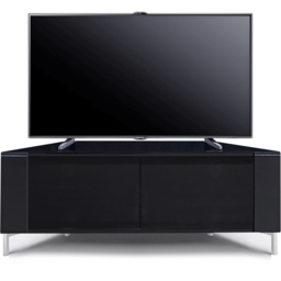 MDA Designs Corvus 2 Door Black and Walnut TV Unit - thumbnail 4
