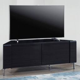 MDA Designs Corvus 2 Door Black and Walnut TV Unit - thumbnail 1