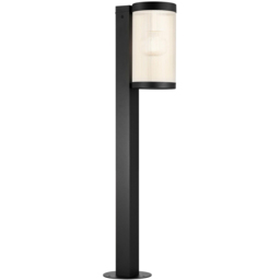 Nordlux Coupar Black Garden Lamp Post with Ribbed Diffuser