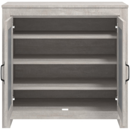 GFW Tiverton 2 Door Dusty Grey Shoe Cabinet - thumbnail 4