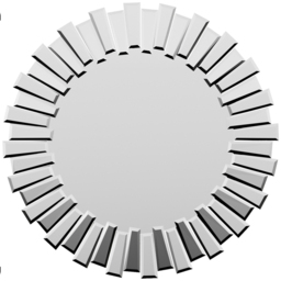 Comfy Living 3D Sunburst Round Mirror 60cm