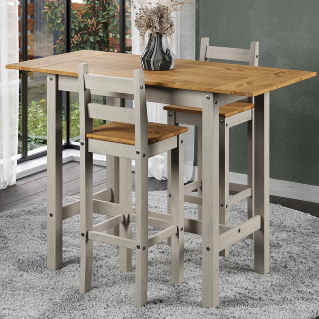 Core Products Corona 2 Seater High Breakfast Table Set Grey - image 1