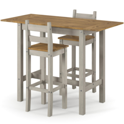 Core Products Corona 2 Seater High Breakfast Table Set Grey - thumbnail 2