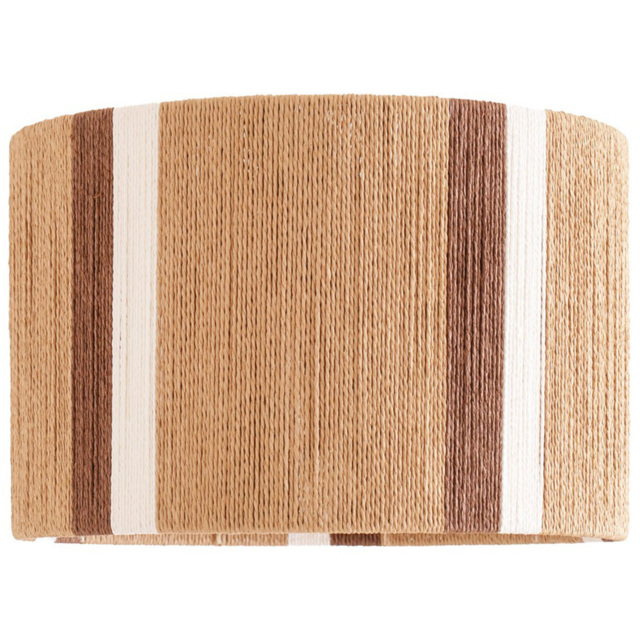 ValueLights Erica Natural Rattan Stripe Ceiling Drum Lamp Shade - image 1