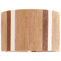 ValueLights Erica Natural Rattan Stripe Ceiling Drum Lamp Shade
