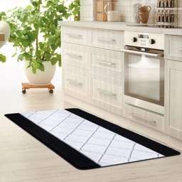 Smart Living Carmela Black and Grey Non-Slip Door Mat with Gel Backing 50 x 80cm - thumbnail 4