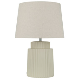 Creole Ceramic Table Lamp - Cream - thumbnail 3