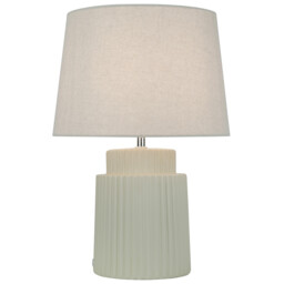 Creole Ceramic Table Lamp - Cream - thumbnail 2