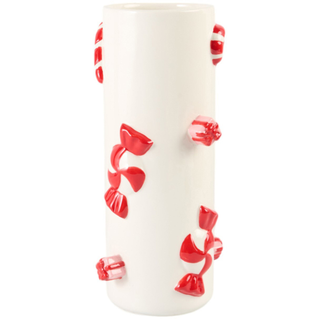 White Candy Cane Sweet and Present Vase - image 1