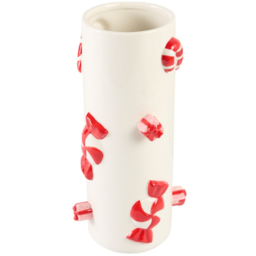 White Candy Cane Sweet and Present Vase - thumbnail 2