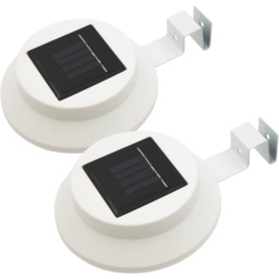 GardenKraft 2 Pack White LED Solar Gutter and Fence Light - thumbnail 4