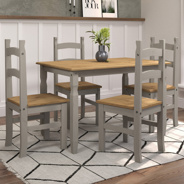 Core Products Corona 4 Seater Dining Set Grey - image 1