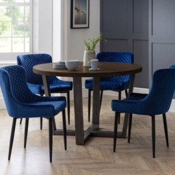 Julian Bowen Brooklyn 4 Seater Round Table Dark Oak