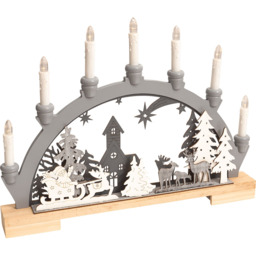Xmas Haus Battery Operated 9 Flickering LED Festive Candle Bridge Decoration - thumbnail 2
