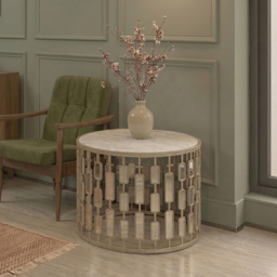 Premier Housewares Raina Large Round Coffee Table - thumbnail 4