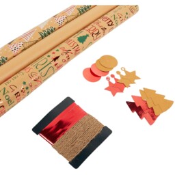 Jonas & James 17 Piece Luxury Green and Gold Gift Wrap Set - thumbnail 2