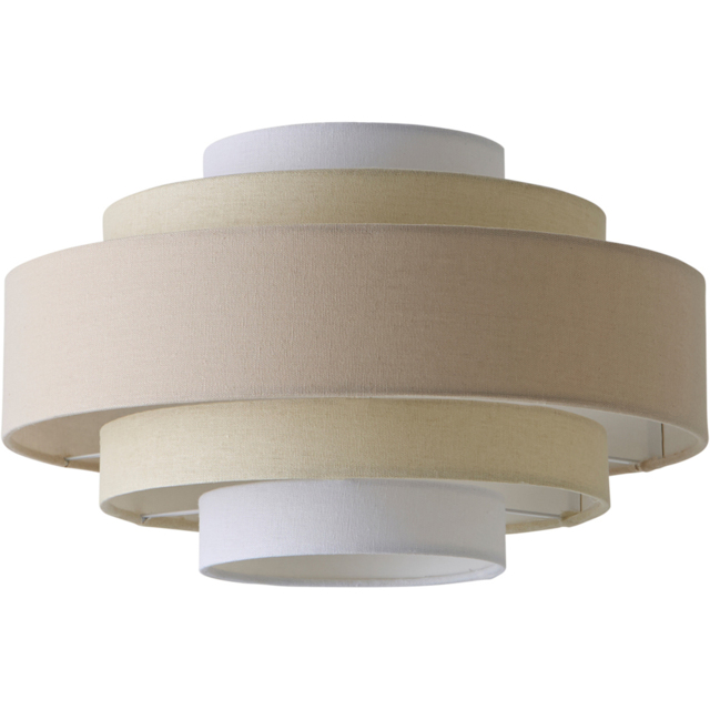 ValueLights Hampshire 5-Tier 3 Tone Cream Fabric Pendant Lamp Shade - image 1