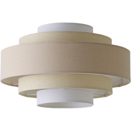 ValueLights Hampshire 5-Tier 3 Tone Cream Fabric Pendant Lamp Shade