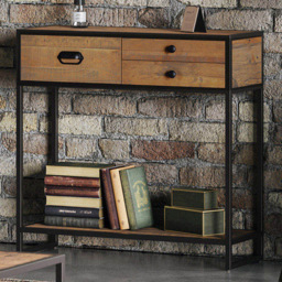 Baumhaus Ooki 3 Drawer Single Shelf Console Table