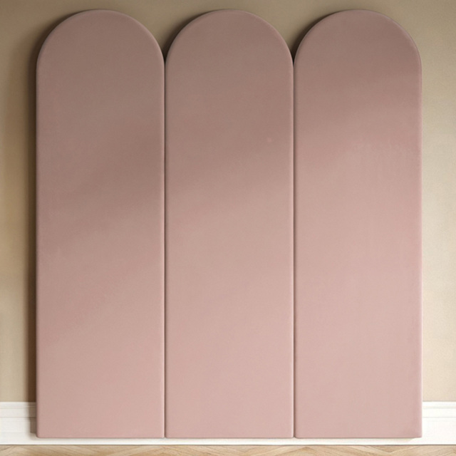 SOLACE+CO Cirrus Pink Velvet Headboard Panel 3 Pack - image 1