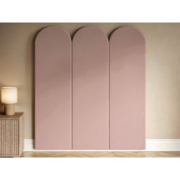 SOLACE+CO Cirrus Pink Velvet Headboard Panel 3 Pack - thumbnail 4