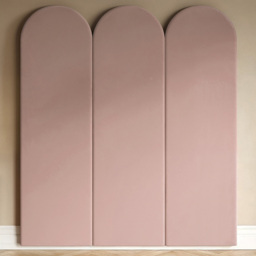SOLACE+CO Cirrus Pink Velvet Headboard Panel 3 Pack - thumbnail 1