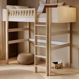 Noomi Kayla White High Sleeper Bed with Reversible Ladder - thumbnail 1