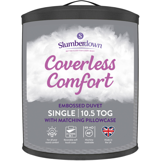 Slumberdown Single Coverless Waffle Duvet Set 10.5 Tog - image 1