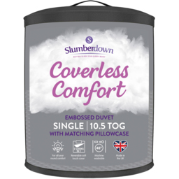 Slumberdown Single Coverless Waffle Duvet Set 10.5 Tog - thumbnail 1