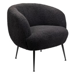 Tori Boucle Tub Chair - Black - thumbnail 2